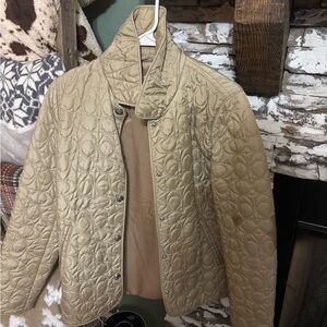 Coach Quilted Beige Puffer Jacket
